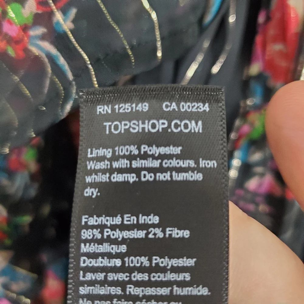Topshop NWT floral metallic print skirt - Picture 5 of 6